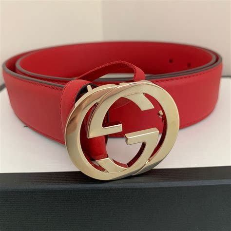 Red Gucci Belts for Women 